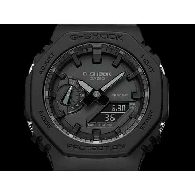 ROOK JAPAN:CASIO G-SHOCK CASIOAK CARBON CORE GUARD ANALOG DIGITAL ALL BLACK MEN WATCH GA-2100-1A1,JDM Watch,Casio G-Shock