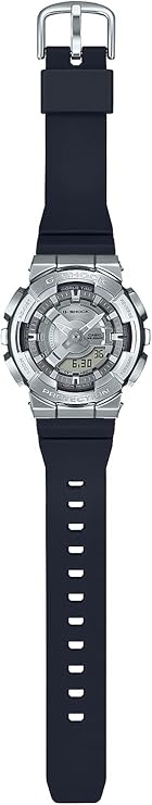 CASIO G-SHOCK MID-SIZE MODEL METAL COVERED SILVER & BLACK LADIES WATCH GM-S110-1AJF