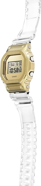 CASIO G-SHOCK METAL COVERED CLEAR & GOLD DIGITAL MEN WATCH GM-5600SG-9JF