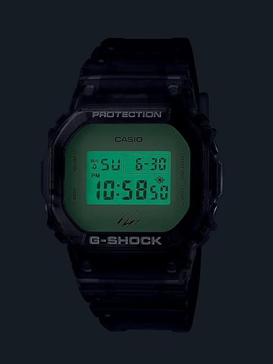 CASIO G-SHOCK RYO ISHIKAWA SIGNATURE MODEL DIGITAL SKELETON BLACK MEN WATCH DW-5600RI22-1JR