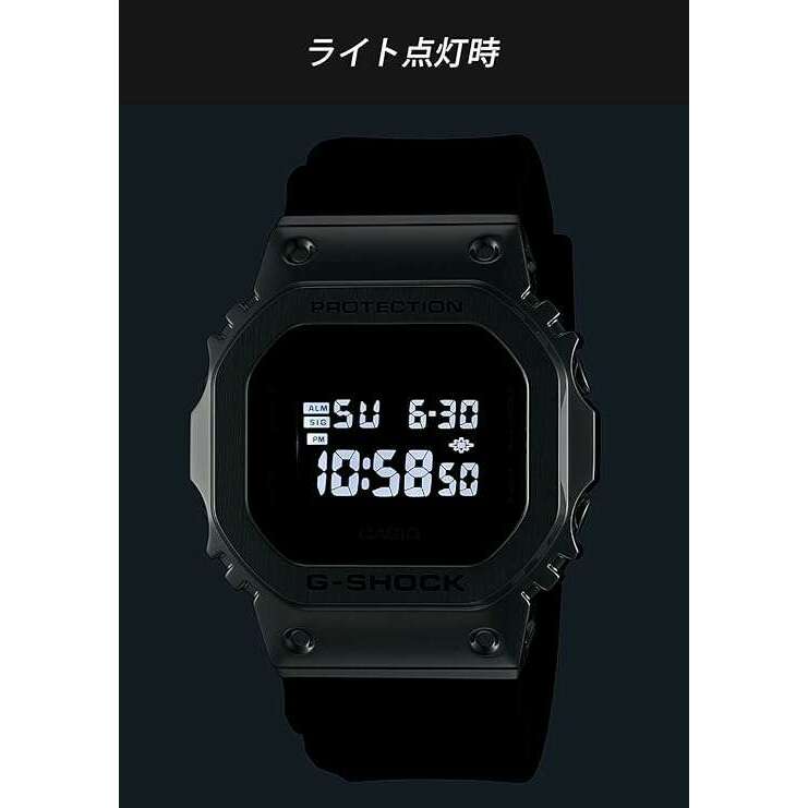 ROOK JAPAN:CASIO G-SHOCK DAY-DATE SQUARE DIGITAL DIAL BLACK & SILVER MEN WATCH GM-5600U-1JF,JDM Watch,Casio G-Shock