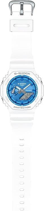 CASIO G-SHOCK PRECIOUS HEART SELECTION WHITE & BLUE MEN WATCH GA-2100WS-7AJF