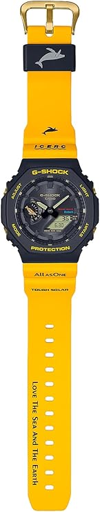 CASIO G-SHOCK LOVE THE SEA AND THE EARTH ICERC JAPAN COLLAB SOLAR YELLOW MEN WATCH GA-B2100K-9AJR