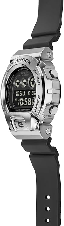 CASIO G-SHOCK METAL COVERED DIGITAL BLACK & SILVER MEN WATCH GM-6900U-1JF