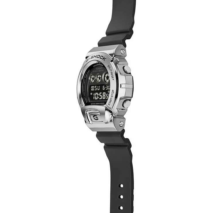 ROOK JAPAN:CASIO G-SHOCK METAL COVERED DIGITAL BLACK & SILVER MEN WATCH GM-6900U-1JF,JDM Watch,Casio G-Shock