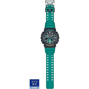 ROOK JAPAN:CASIO G-SHOCK WEB-EXCLUSIVE MODEL MIX TAPE SERIES GREEN MEN WATCH GA-100MT-1A3JF,JDM Watch,Casio G-Shock