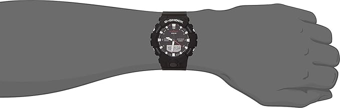 CASIO G-SHOCK DOUBLE LED DAY-DATE ANALOG DIGITAL BLACK MEN WATCH GA-800-1AJF