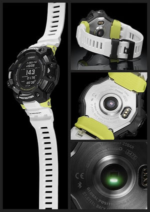 CASIO G-SHOCK G-SQUAD WHITE STRAP DIGITAL MEN WATCH GBD-H1000-1A7JR