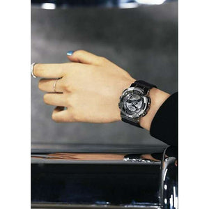 ROOK JAPAN:CASIO G-SHOCK MID-SIZE MODEL METAL COVERED SILVER & BLACK LADIES WATCH GM-S110-1AJF,JDM Watch,Casio G-Shock