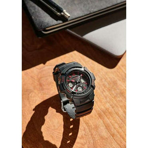 ROOK JAPAN:CASIO G-SHOCK FIRE PACKAGE '24 DAY-DATE SOLAR BLACK & RED MEN WATCH AWG-M100FP-1A4JR,JDM Watch,Casio G-Shock