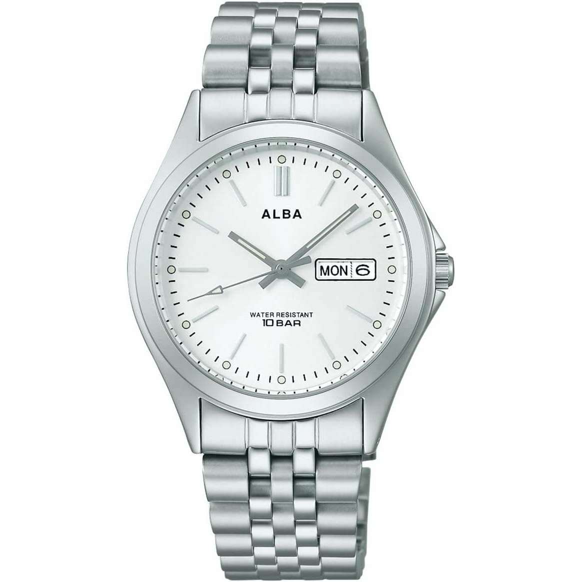 ROOK JAPAN:ALBA LUMIBRITE STANDARD QUARTZ SILVER STRAP MEN WATCH AQGK471,Fashion Watch,ALBA