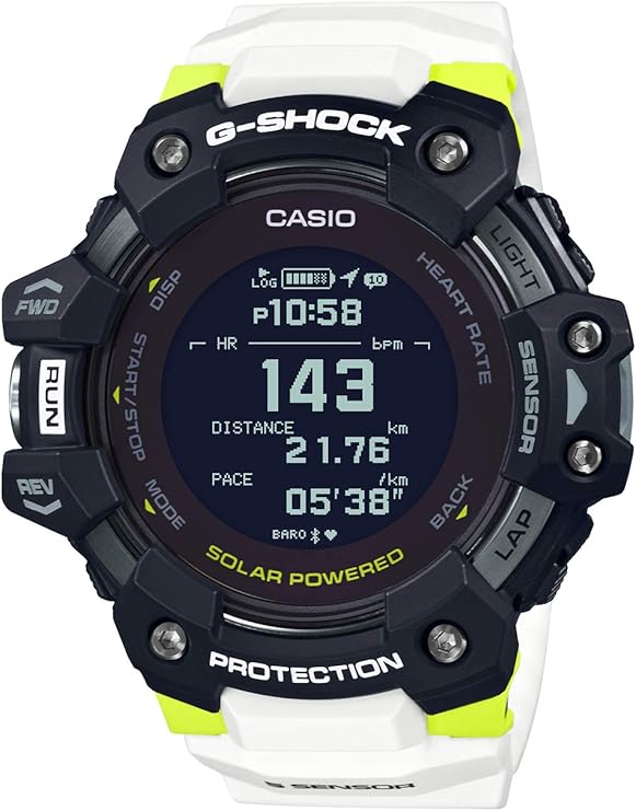 CASIO G-SHOCK G-SQUAD WHITE STRAP DIGITAL MEN WATCH GBD-H1000-1A7JR