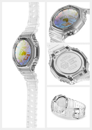 CASIO G-SHOCK IRIDESCENT COLOR SERIES CLEAR SKELETON MEN WATCH GA-2100SRS-7AJF