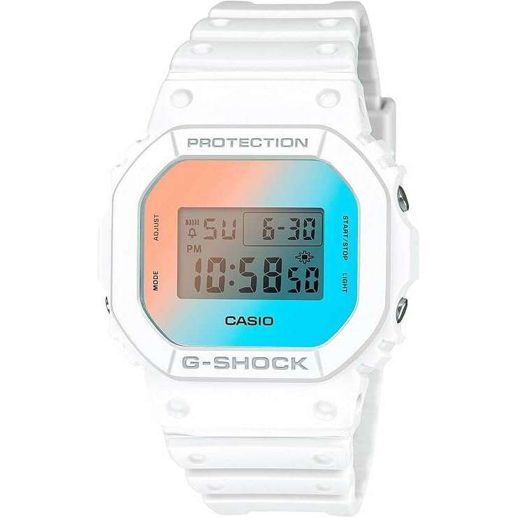 ROOK JAPAN:CASIO G-SHOCK BEACH TIME LAPSE SERIES WHITE RUBBER STRAP MEN WATCH DW-5600TL-7JF,JDM Watch,Casio G-Shock