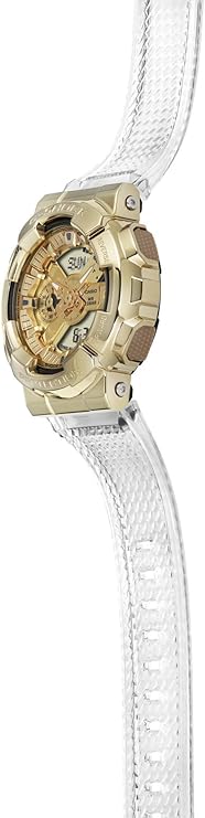 CASIO G-SHOCK METAL COVERED CLEAR & GOLD ANALOG DIGITAL MEN WATCH GM-110SG-9AJF