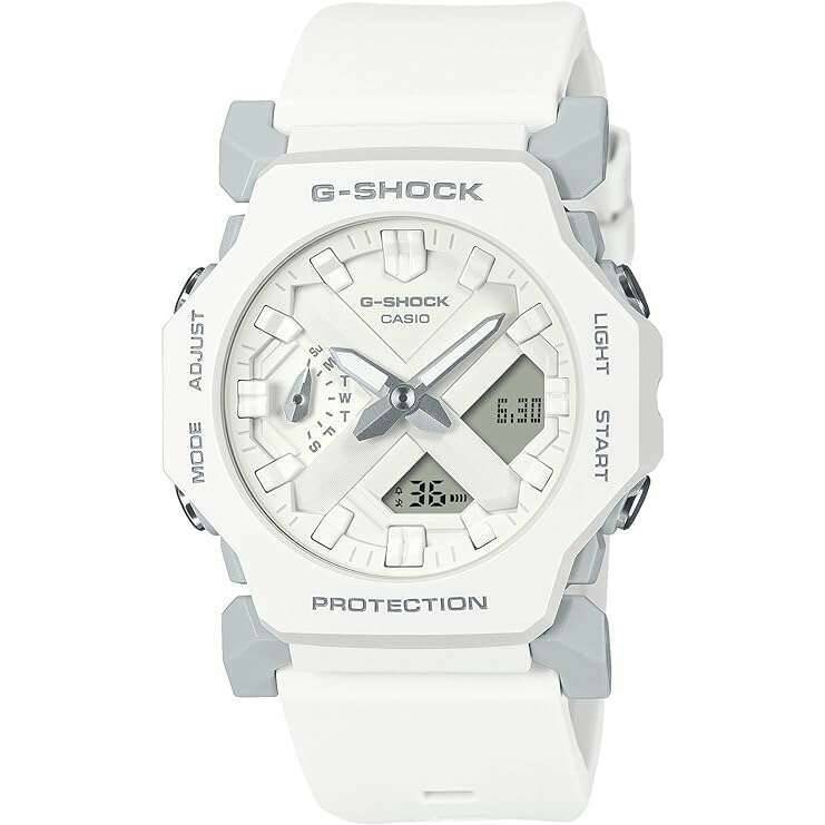 ROOK JAPAN:CASIO G-SHOCK DAY-DATE ANALOG DIGITAL DIAL RUBBER STRAP ALL WHITE MEN WATCH GA-2300-7AJF,JDM Watch,Casio G-Shock