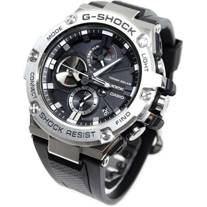 ROOK JAPAN:CASIO G-SHOCK G-STEEL SMARTPHONE LINKED SOLAR BLACK & SILVER MEN WATCH GST-B100-1AJF,JDM Watch,Casio G-Shock