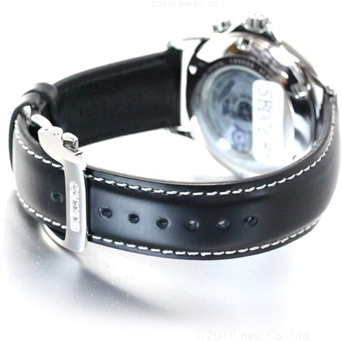 SEIKO PROSPEX ALPINIST MECHANICAL AUTOMATIC LEATHER BELT BLACK & WHITE MEN WATCH SBDC089