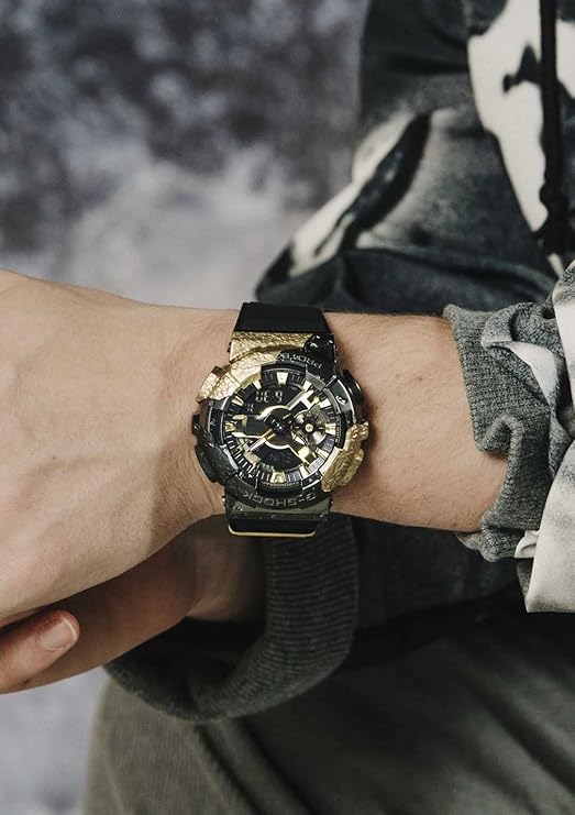 CASIO G-SHOCK 40TH ANNIVERSARY ADVENTURER'S STONE BLACK & GOLD MEN WATCH GM-114GEM-1A9JR