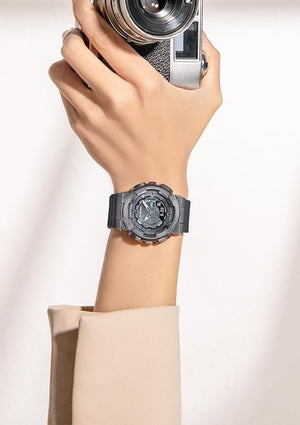 CASIO G-SHOCK MID-SIZE MODEL METAL COVERED DARK GREY LADIES WATCH GM-S110B-8AJF