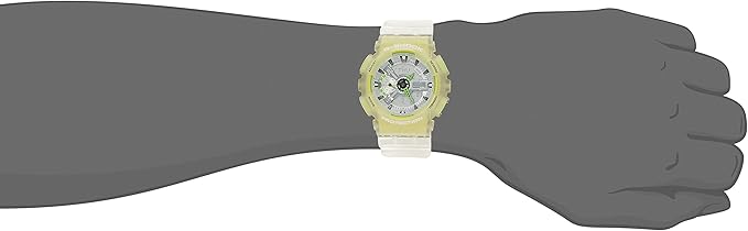 CASIO G-SHOCK COLOR SKELETON SERIES ANALOG DIGITAL CLEAR & YELLOW MEN WATCH GA-110LS-7AJF