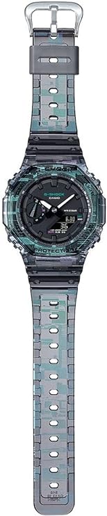 CASIO G-SHOCK BLACK SKELETON CAMOUFLAGE ANALOG DIGITAL MEN WATCH GA-2100NN-1ADR