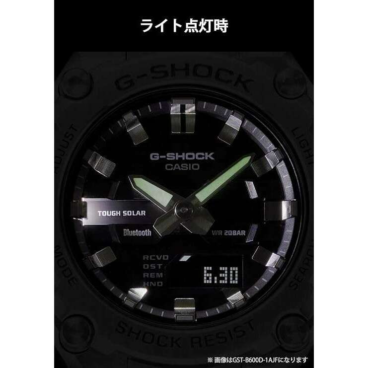 ROOK JAPAN:CASIO G-SHOCK G-STEEL BLUETOOTH SOLAR SILVER & BLACK MEN WATCH GST-B600D-1AJF,JDM Watch,Casio G-Shock