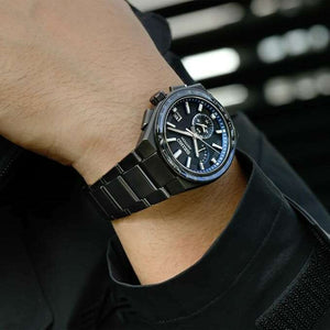 SEIKO ASTRON NEXTER SOLAR RADIO BLACK & BLUE MEN WATCH SBXY041