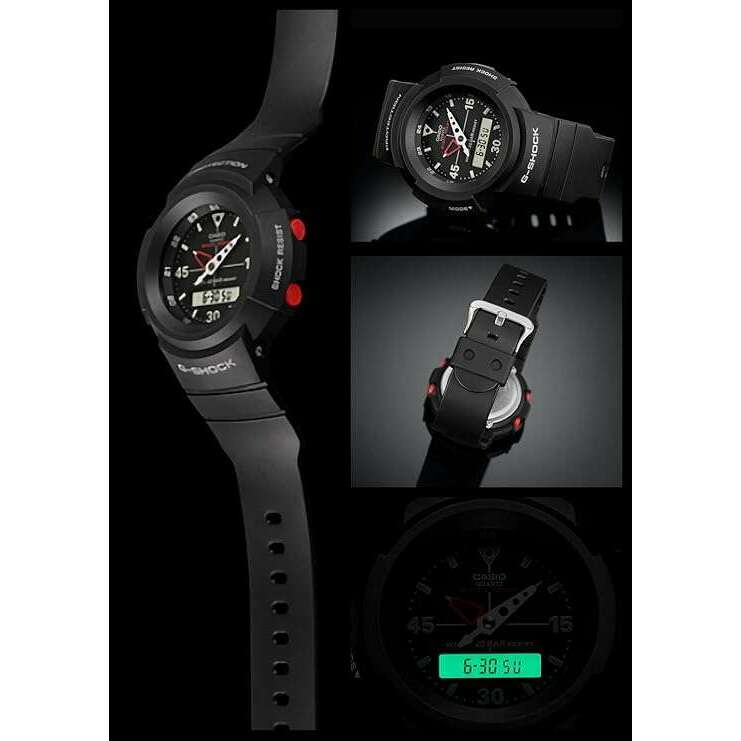 ROOK JAPAN:CASIO G-SHOCK ANALOG DIGITAL ROUND DIAL BLACK MEN WATCH AW-500E-1EJF,JDM Watch,Casio G-Shock