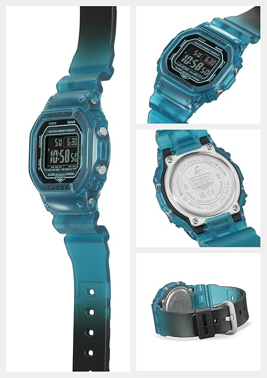 CASIO G-SHOCK BLUETOOTH TURQUOISE BLUE SKELETON DIGITAL MEN WATCH DW-B5600G-2JF