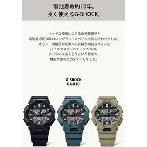 ROOK JAPAN:CASIO G-SHOCK LONGLIFE BATTERY DAY-DATE BLUE GREEN RESIN STRAP MEN WATCH GA-010-2AJF,JDM Watch,Casio G-Shock