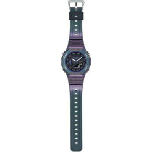 ROOK JAPAN:CASIO G-SHOCK BLUETOOTH ANALOG DIGITAL DIAL PURPLE & GREEN MEN WATCH GA-2100AH-6AJF,JDM Watch,Casio G-Shock