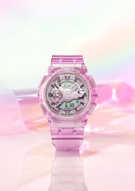 CASIO G-SHOCK WEB-EXCLUSIVE ANALOG DIGITAL PINK LADIES WATCH GMA-S110VW-4AJF