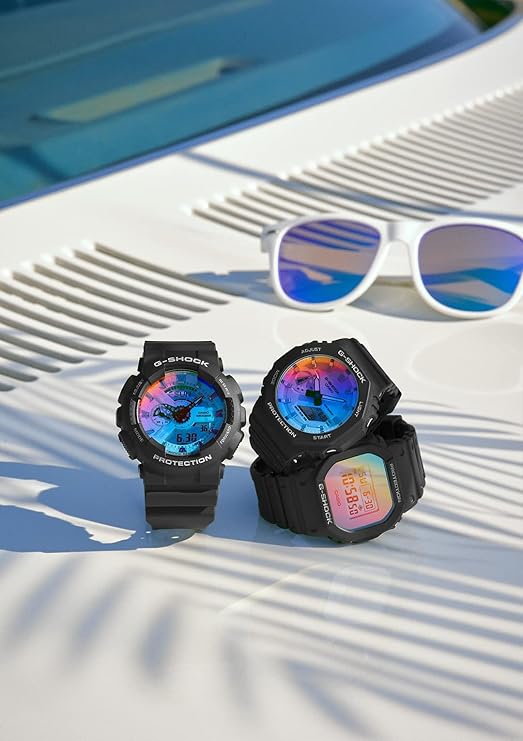 CASIO G-SHOCK IRIDESCENT COLOR SERIES BLACK STRAP DIGITAL MEN WATCH DW-5600SR-1JF