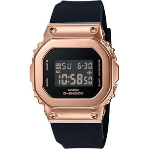 ROOK JAPAN:CASIO G-SHOCK MID-SIZE MODEL METAL COVERED BLACK & PINK GOLD UNISEX WATCH GM-S5600PG-1JF,JDM Watch,Casio G-Shock