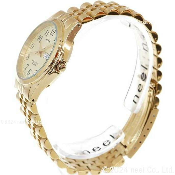 ROOK JAPAN:ALBA ANALOG LUMIBRITE GOLD STRAP WHITE DIAL MEN WATCH AQGK469,Fashion Watch,ALBA