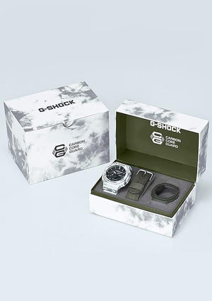 CASIO G-SHOCK INTERCHANGEABLE PARTS GRUNGE SNOW CAMOUFLAGE MEN WATCH GAE-2100GC-7AJR