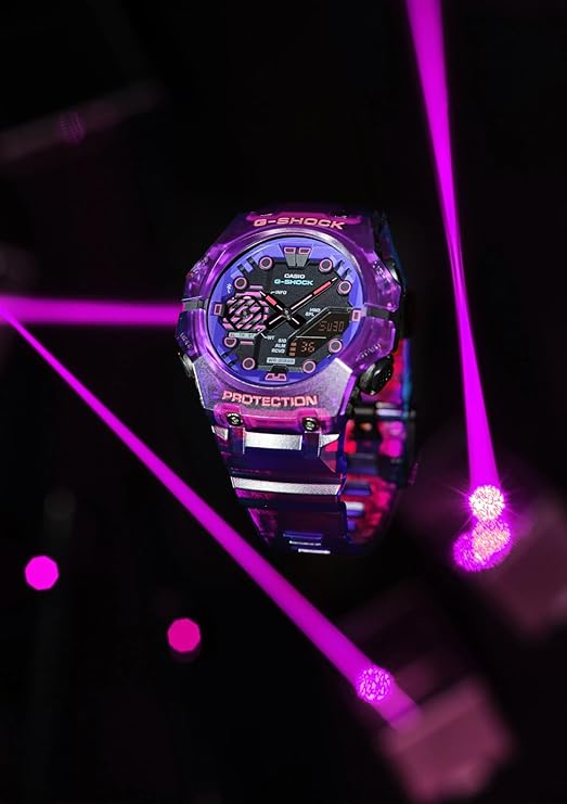 CASIO G-SHOCK BLUETOOTH DAY-DATE ANALOG DIGITAL PURPLE MEN WATCH GA-B001CBRS-6AJF