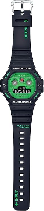 CASIO G-SHOCK HOT ROCK SOUNDS BLACK & GREEN DIGITAL MEN WATCH DW-5900RS-1JF