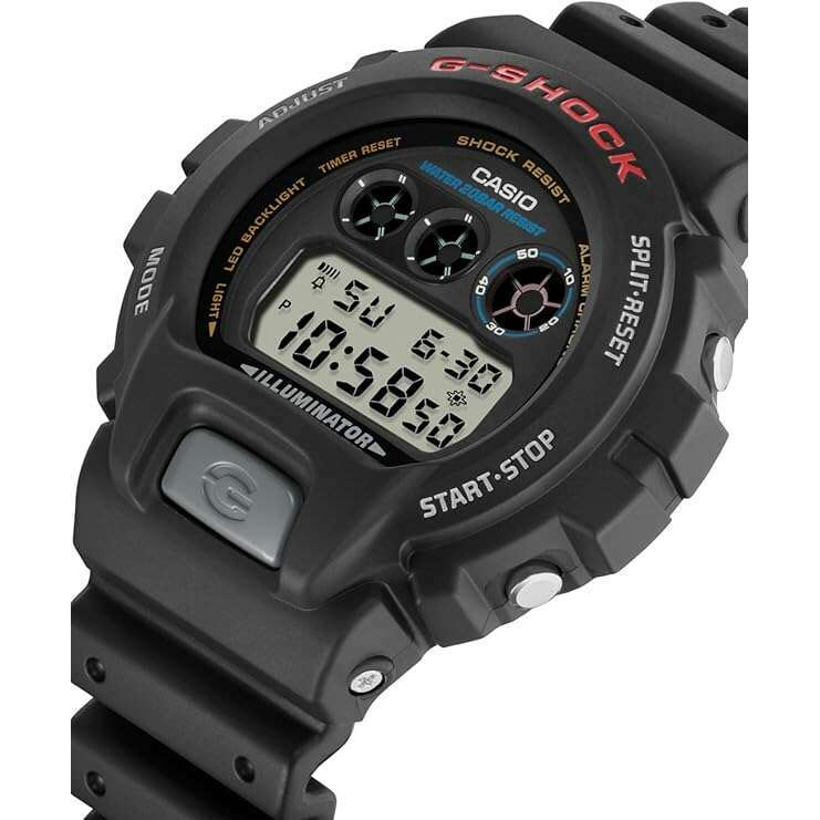 ROOK JAPAN:CASIO G-SHOCK DAY-DATE DIGITAL DIAL BLACK RESIN STRAP MEN WATCH DW-6900U-1JF,JDM Watch,Casio G-Shock