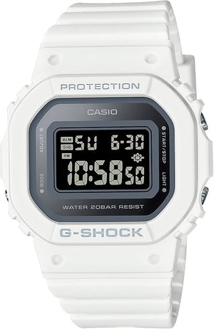 CASIO G-SHOCK MID-SIZE MODEL DIGITAL DIAL WHITE & BLACK UNISEX WATCH GMD-S5600-7JF