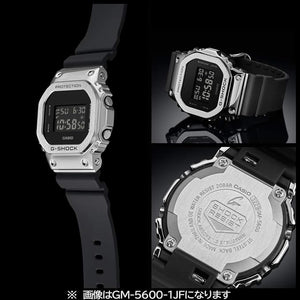 CASIO G-SHOCK METAL COVERED DIGITAL ALL BLACK MEN WATCH GM-5600B-1JF