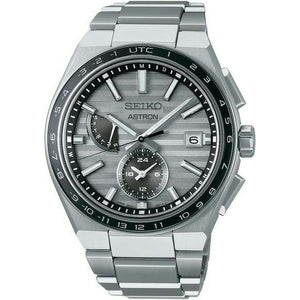 SEIKO ASTRON NEXTER SOLAR RADIO SILVER & GREY MEN WATCH SBXY043
