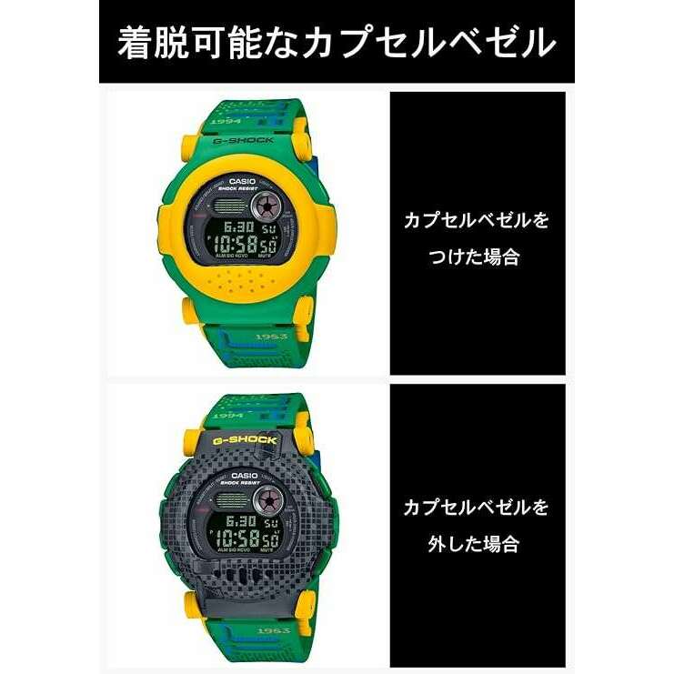 ROOK JAPAN:CASIO G-SHOCK BLUETOOTH REMOVABLE BEZEL LIMITED YELLOW x GREEN MEN WATCH G-B001RG-3JR,JDM Watch,Casio G-Shock