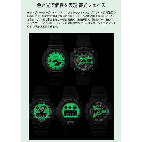 ROOK JAPAN:CASIO G-SHOCK HIDDEN GLOW SERIES DAY-DATE ANALOG DIGITAL DIAL GREY MEN WATCH GA-110HD-8AJF,JDM Watch,Casio G-Shock