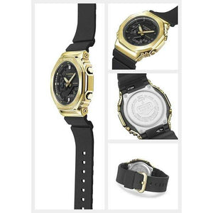 ROOK JAPAN:CASIO G-SHOCK METAL COVERED BLACK RUBBER STRAP GOLD MEN WATCH GM-2100G-1A9JF,JDM Watch,Casio G-Shock