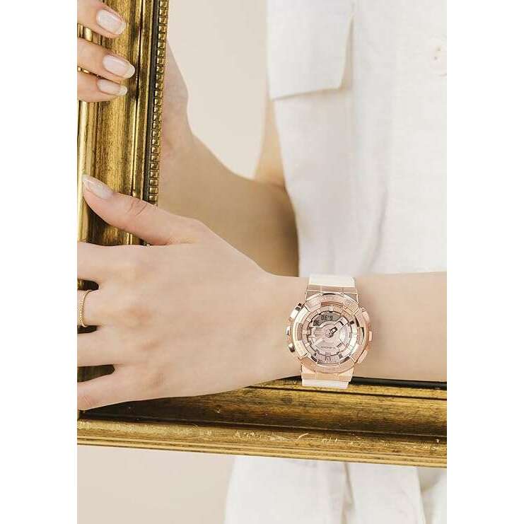 ROOK JAPAN:CASIO G-SHOCK MID-SIZE MODEL METAL COVERED PINK BEIGE & GOLD LADIES WATCH GM-S110PG-4AJF,JDM Watch,Casio G-Shock