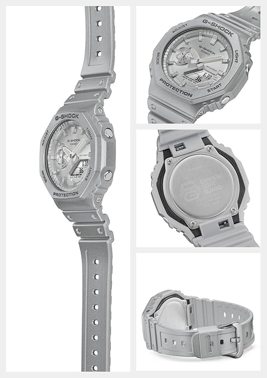 CASIO G-SHOCK FORGOTTEN FUTURE SERIES ANALOG DIGITAL SILVER MEN WATCH GA-2100FF-8AJF