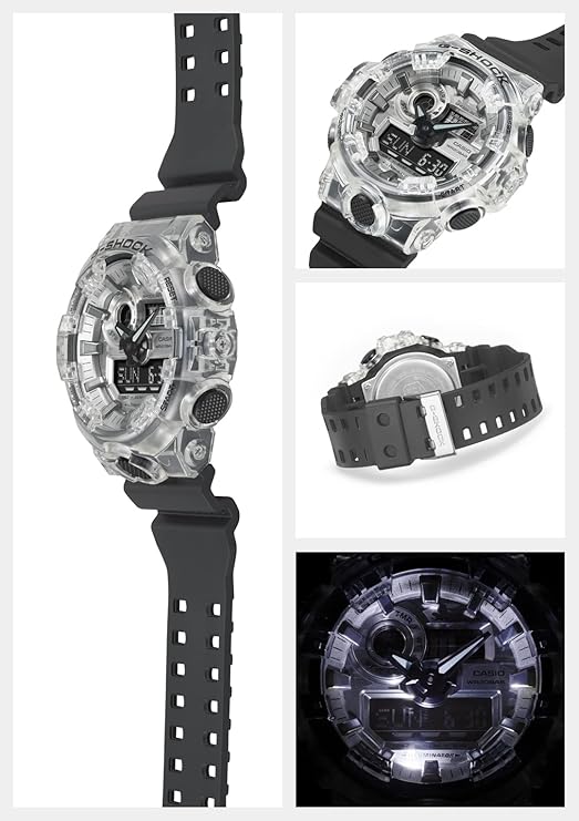 CASIO G-SHOCK CAMOUFLAGE SKELETON SERIES ANALOG DIGITAL BLACK MEN WATCH GA-700SKC-1AJF