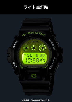 CASIO G-SHOCK CRAZY COLORS 2024 DIGITAL DIAL BLACK & LIME GREEN MEN WATCH DW-6900RCS-1JF